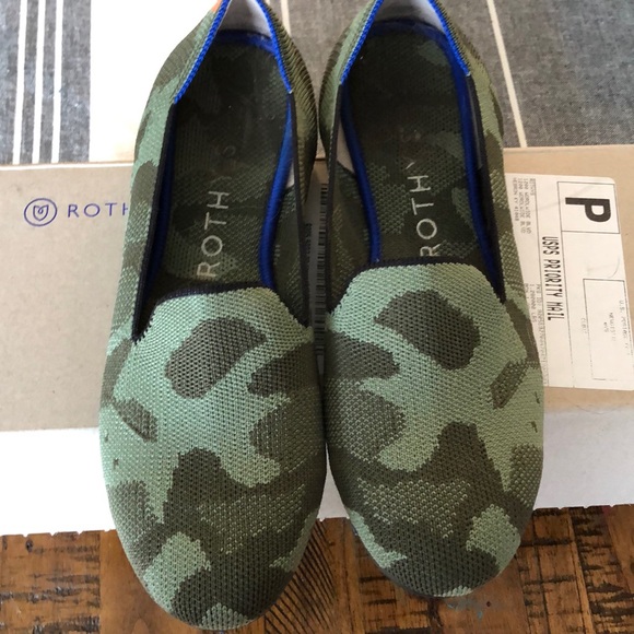 rothys olive camo loafer